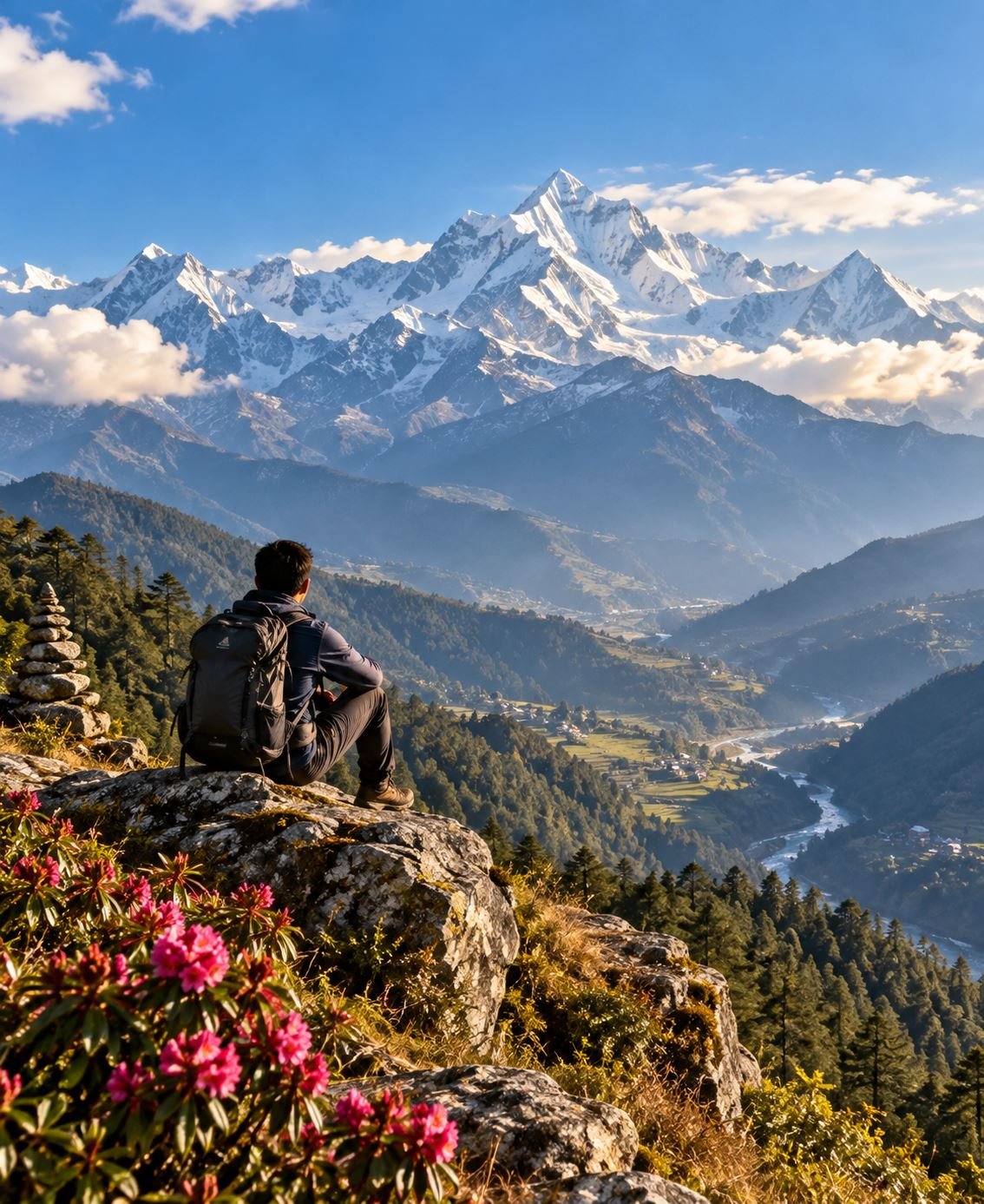 Himalayan valley on one of our pilgrimage routes
