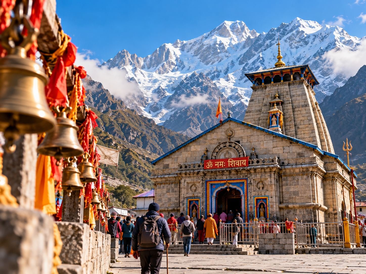 Temple ghats on a pilgrimage route