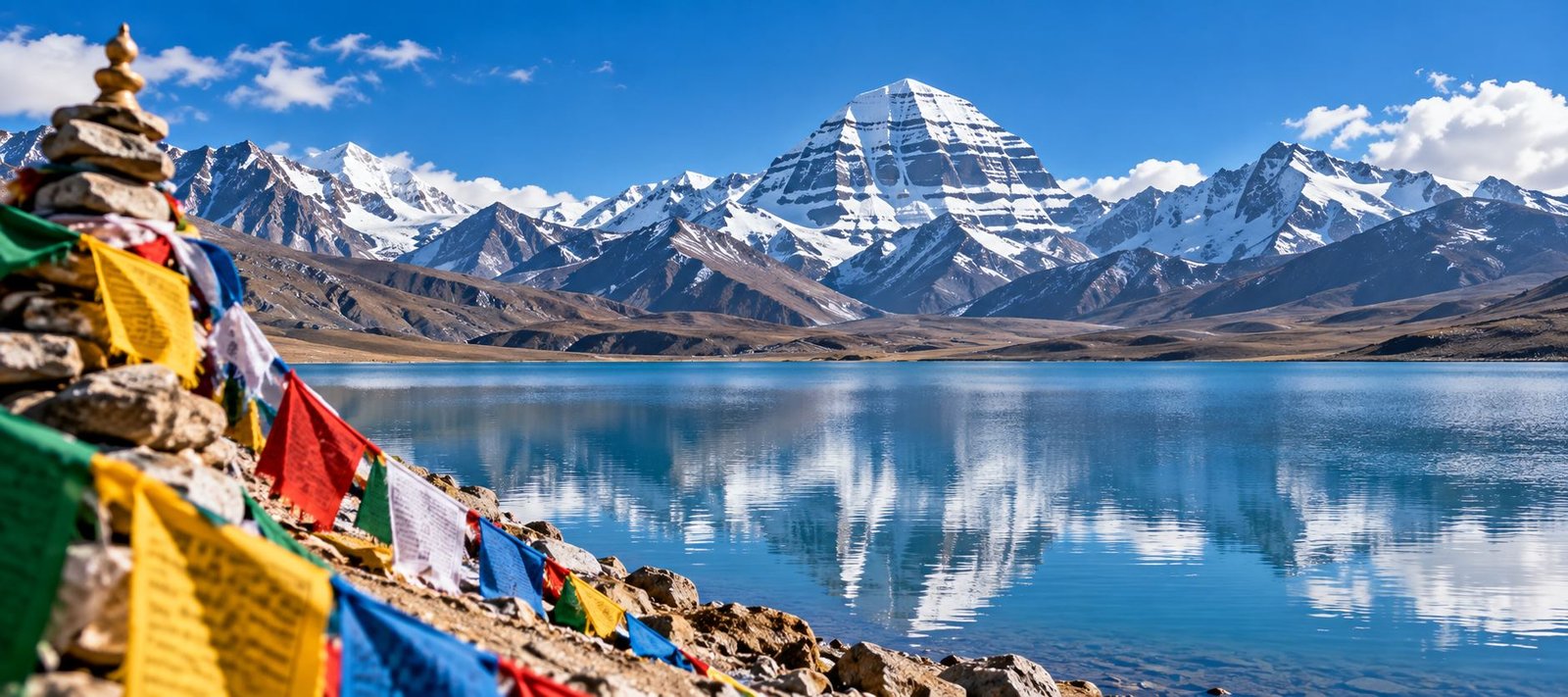 Mount Kailash rising above the Tibetan plateau